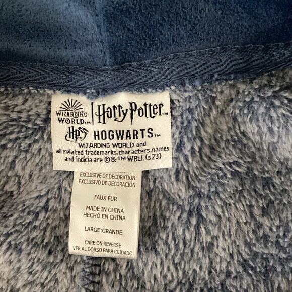 Harry Potter One-Piece Hooded Pajama Blue Large NWT Hogwarts Wizard PJs Lounge - Picture 5 of 10